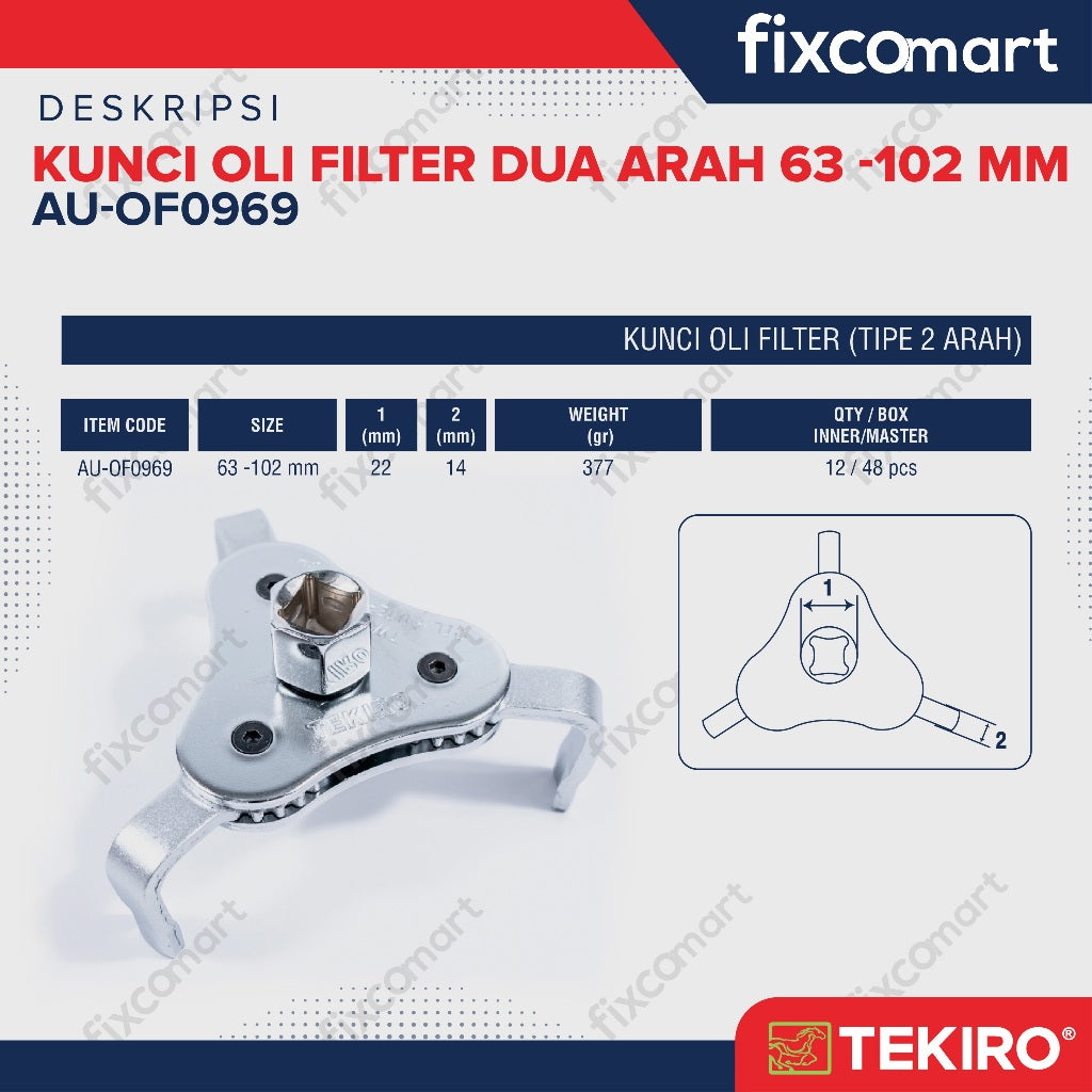 Tekiro Kunci Oil Filter 2 Arah / 2 Way Oil Filter