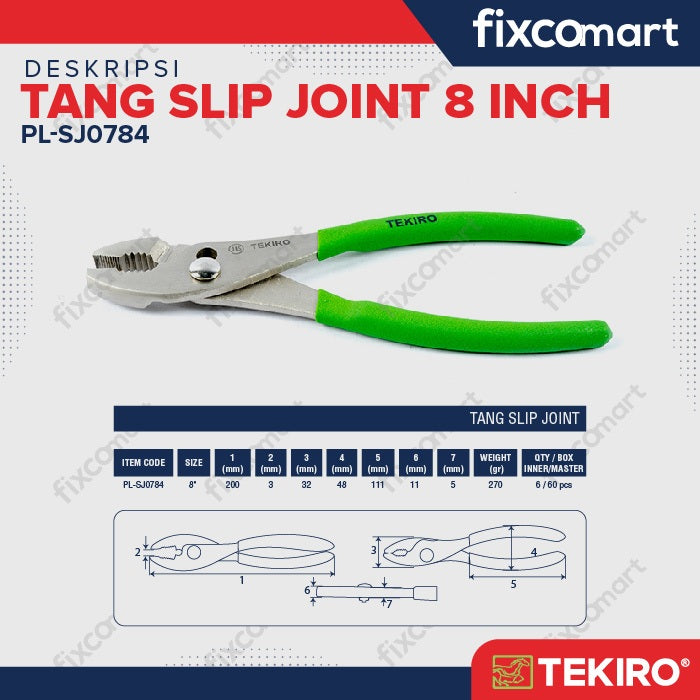 Tekiro Tang Slip Joint 8 Inch