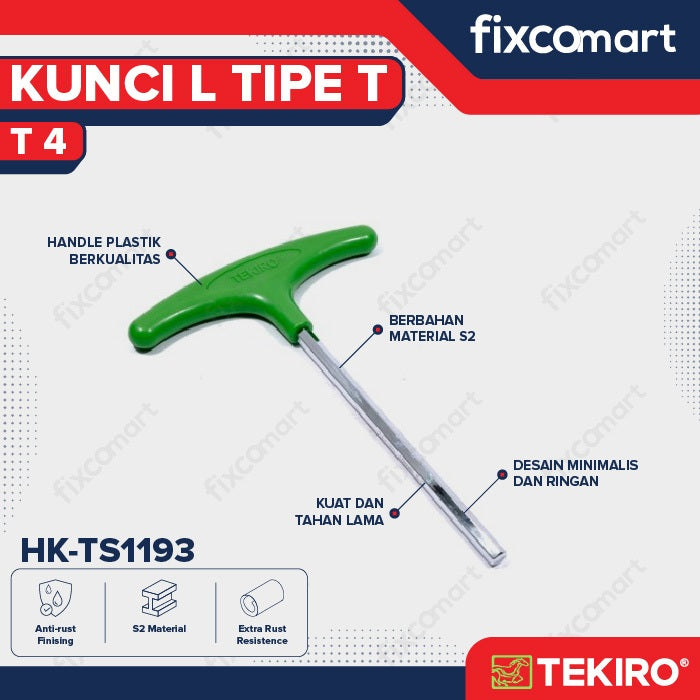 Tekiro Kunci L Model T / Shape Hex T4