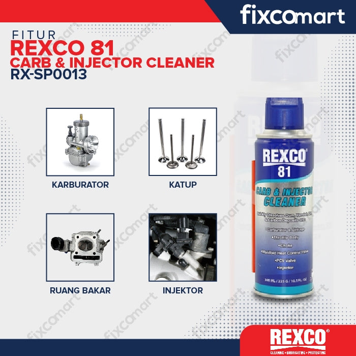 Rexco 81 Pembersih Karburator & Injector/ Carb & Injector Cleaner / Rexco 81 300 Ml