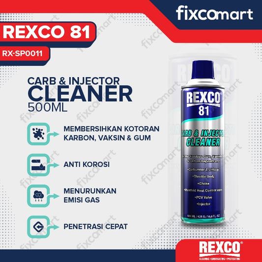 Rexco 81 Pembersih Karburator & Injector/ Carb & Injector Cleaner /  Rexco 81 500 Ml