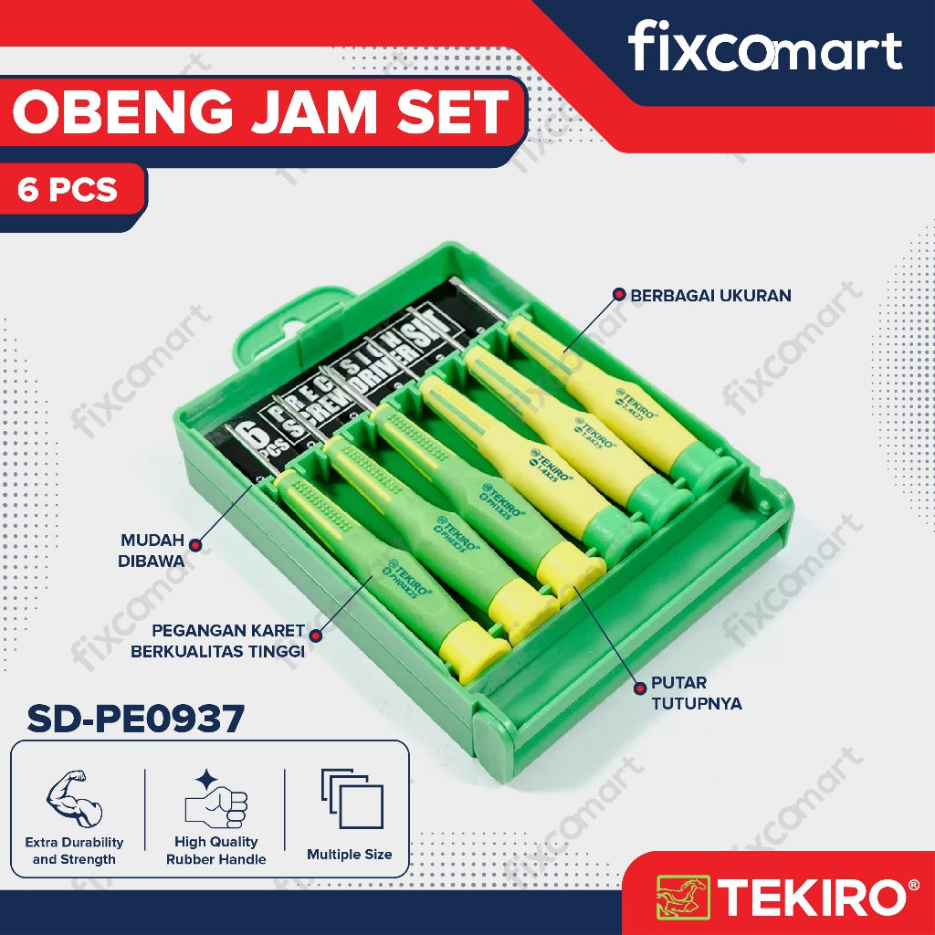 Tekiro Obeng Set Presisi 6 Pcs / Obeng Insulasi