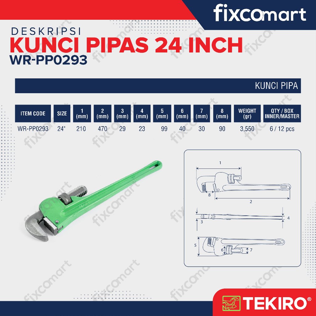 Tekiro Kunci Pipa 24 Inch