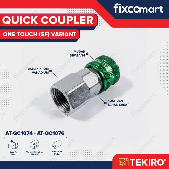Tekiro Quick Coupler One Touch 20 / 30 / 40 SF / SH / SM / SP Sambungan Selang Kompresor FIXCOMART