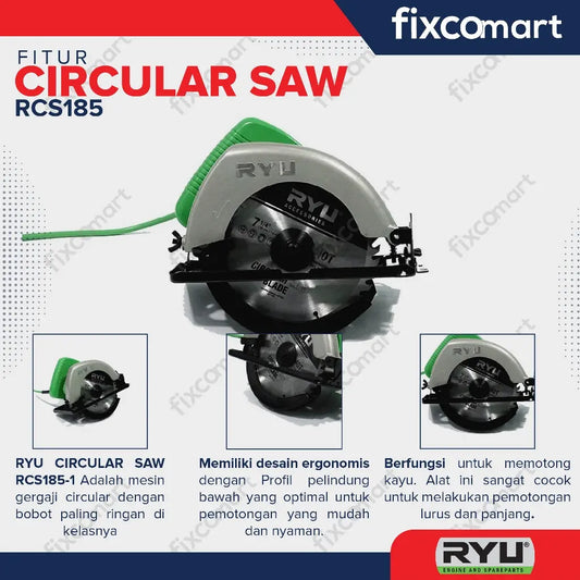RYU Cordless Circular Saw 185 MM FIXCOMART