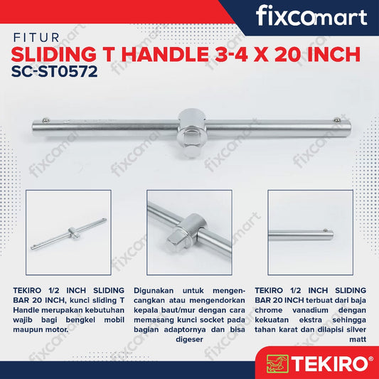Tekiro Gagang Sock T 3/4 X 20 Inch / Tekiro Sliding T Handle