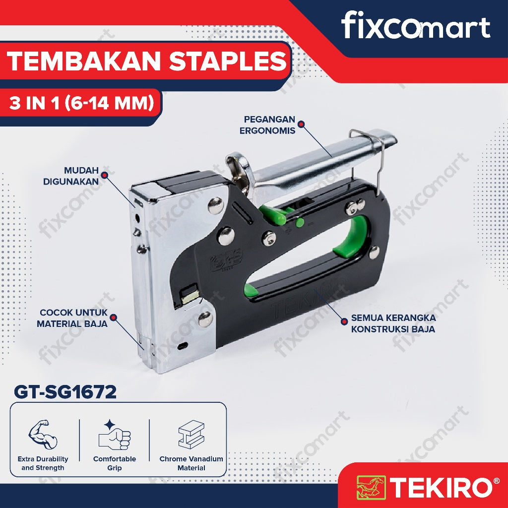 Tekiro Staples Gun Tracker / Tekiro Tembakan Staples 3 in 1 Standar 6-14 Mm