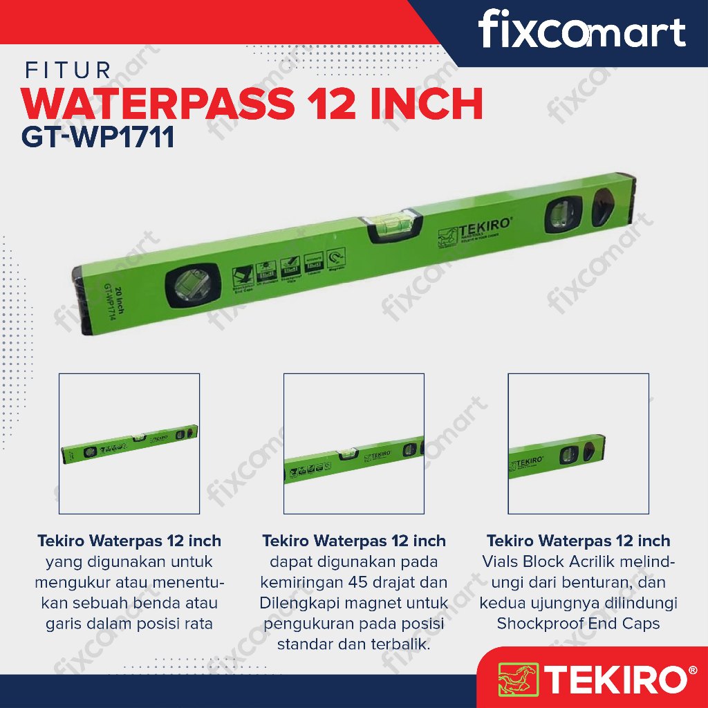 Tekiro Waterpass 12 Inch