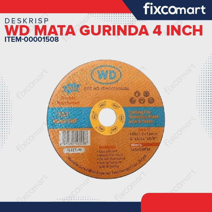WD Mata Gurinda 4" Mata Gerinda Berkualitas