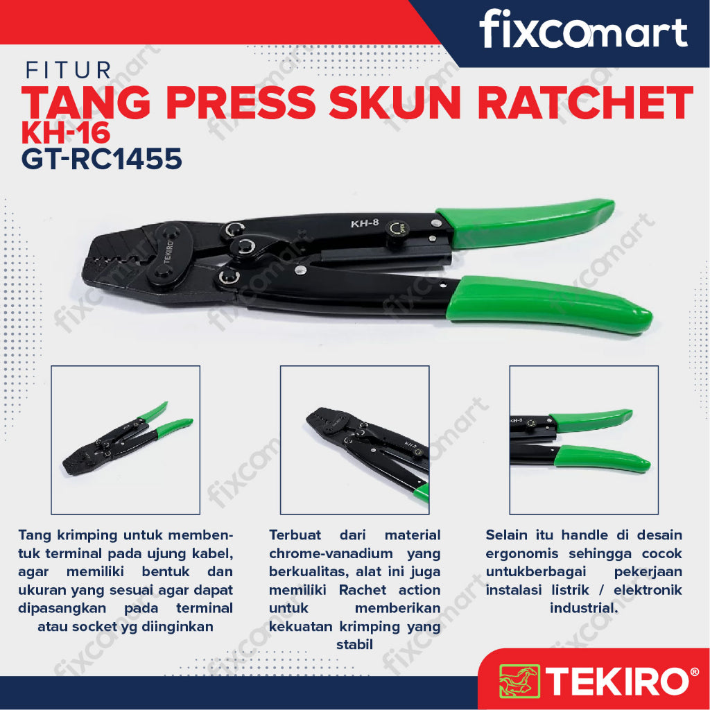 Tekiro Tang Crimping Kh-16 / Ratchet Crimping Press
