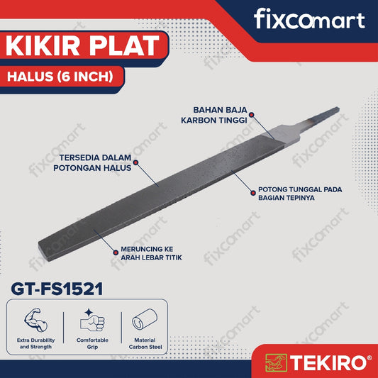 Tekiro Kikir Plat Halus 6 Inch / Flat Files