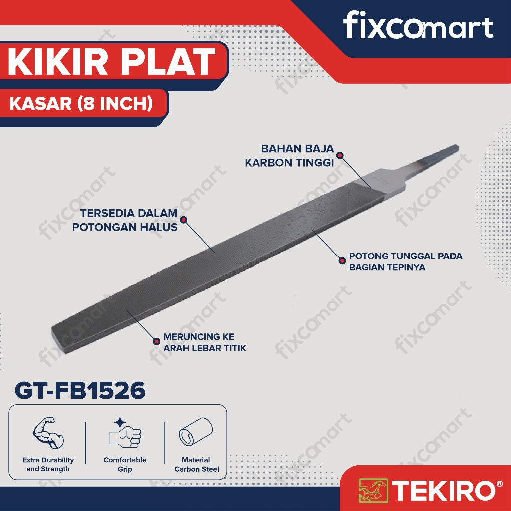 Kikir Plat Kasar 8" / Kikir Tekiro 8 Inch
