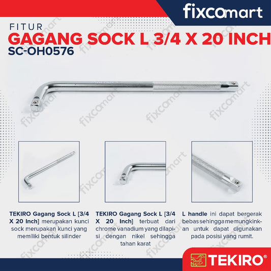 Tekiro Gagang Sock L 3/4 X 20 Inch / Tekiro Offset Handle