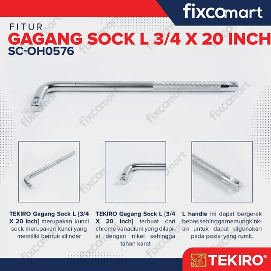 Tekiro Gagang Sock L 3/4 X 20 Inch / Tekiro Offset Handle FIXCOMART