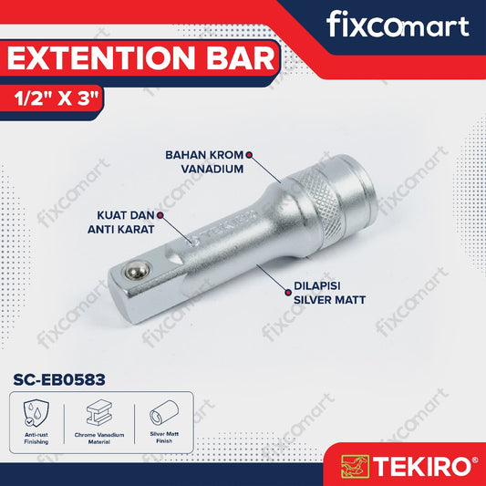 Tekiro Extention Bar 1/2 X 3 Inch / Tekiro Sambungan Mata Sock
