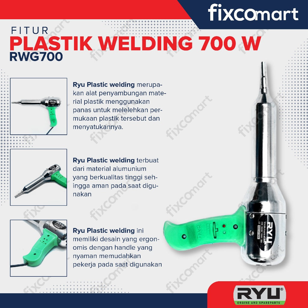 RYU PLASTIC WELDING 700 WATT - MESIN LAS PVC PLASITC