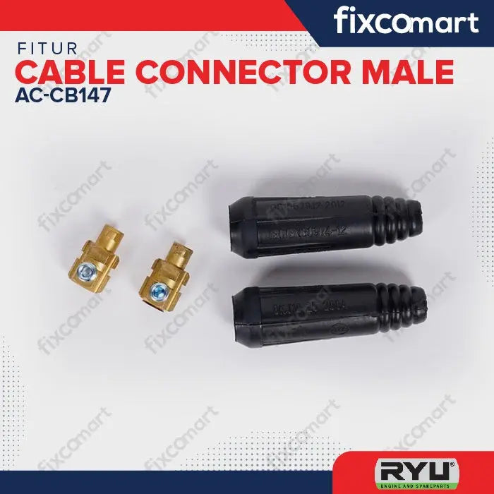 RYU Cable Connector Female / Male / Konektor Kabel Las 200 A - MALE FIXCOMART