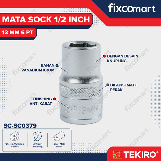 Tekiro Mata Sock 1/2 Inch 13 mm 6PT