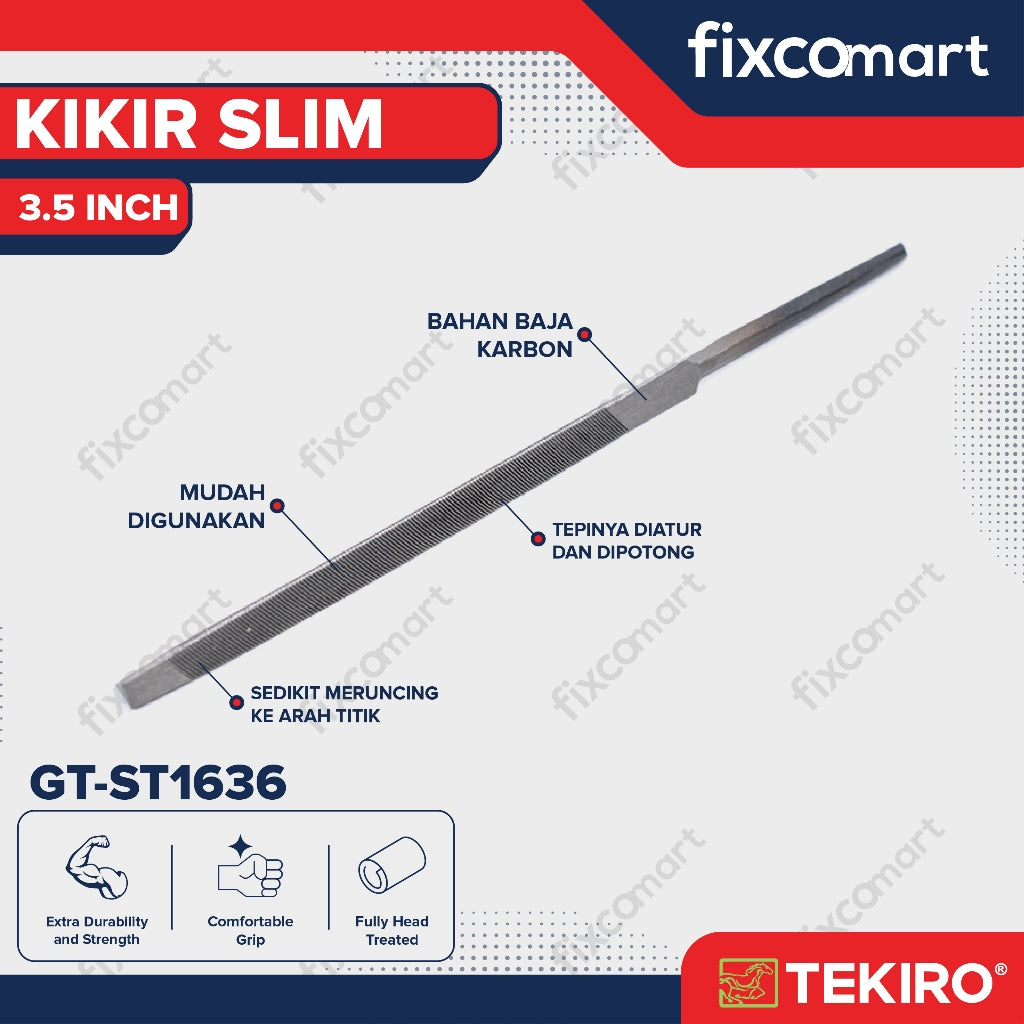 Tekiro Taper Slim Files 3.5 Inch / Tekiro Kikir Slim