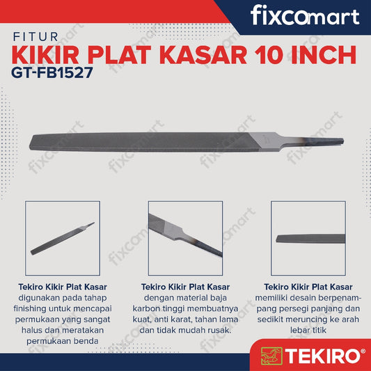 Tekiro Flat Files Bastard / Kikir Plat Kasar 10 Inch