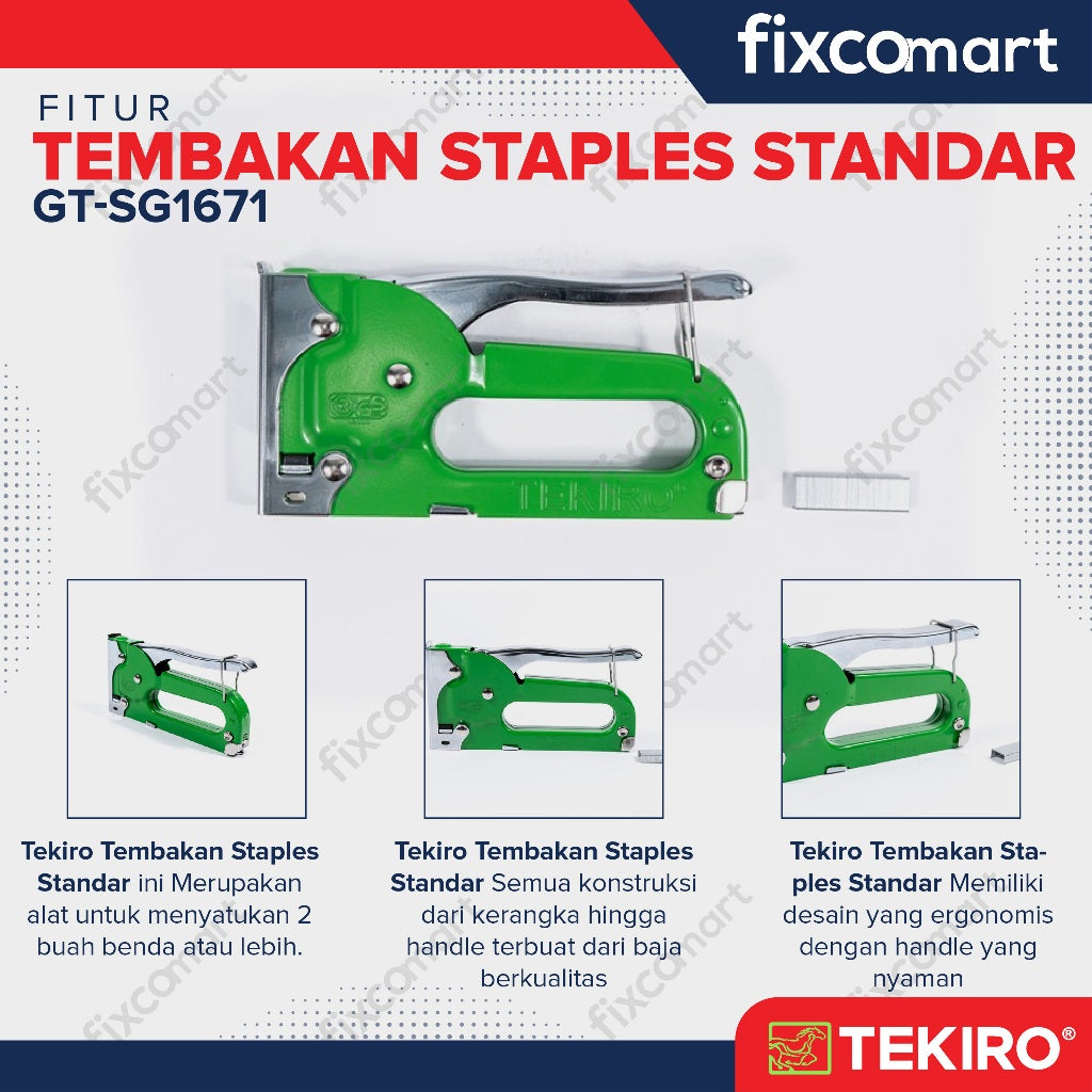 Tekiro Tembakan Staples Standar (4-8 mm) / Tekiro Staples Gun Tracker
