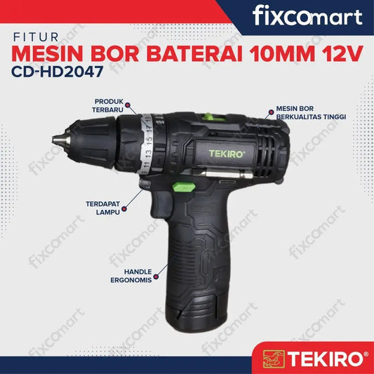 Tekiro Mesin Bor Baterai XV Brushless Cordless Hammer Drill FIXCOMART