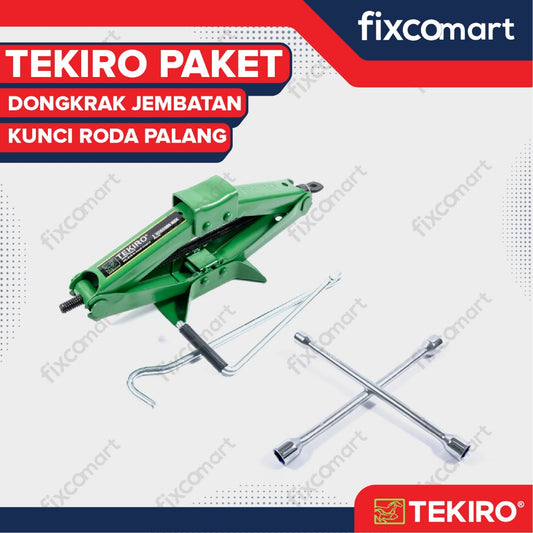 Tekiro Dongkrak Jembatan 2 Ton + Tekiro Kunci Roda Palang