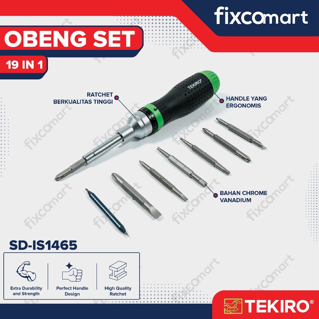 Tekiro Obeng Set 19 In 1 / Tekiro Obeng Dua Arah