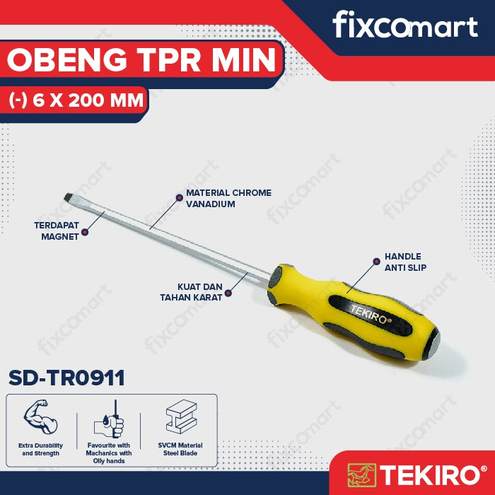 Tekiro Obeng TPR Min (-) 6 X 200 mm