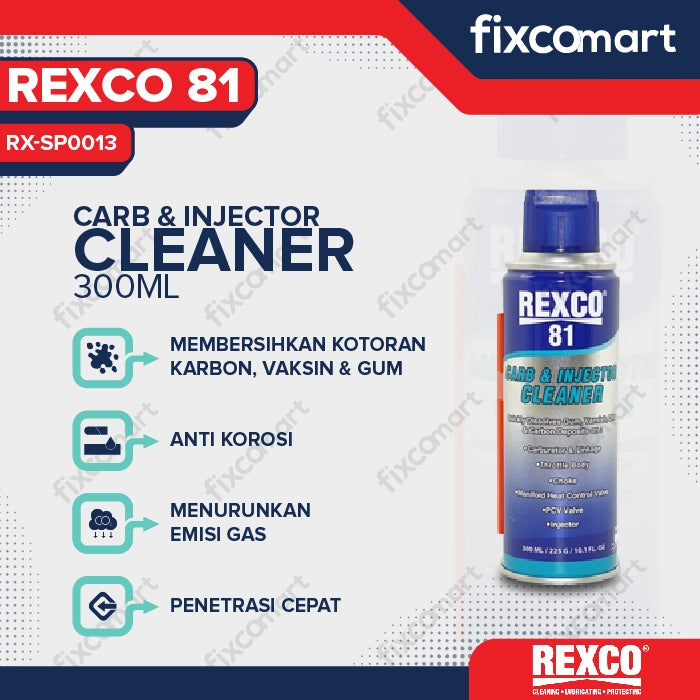 Rexco 81 Pembersih Karburator & Injector/ Carb & Injector Cleaner / Rexco 81 300 Ml