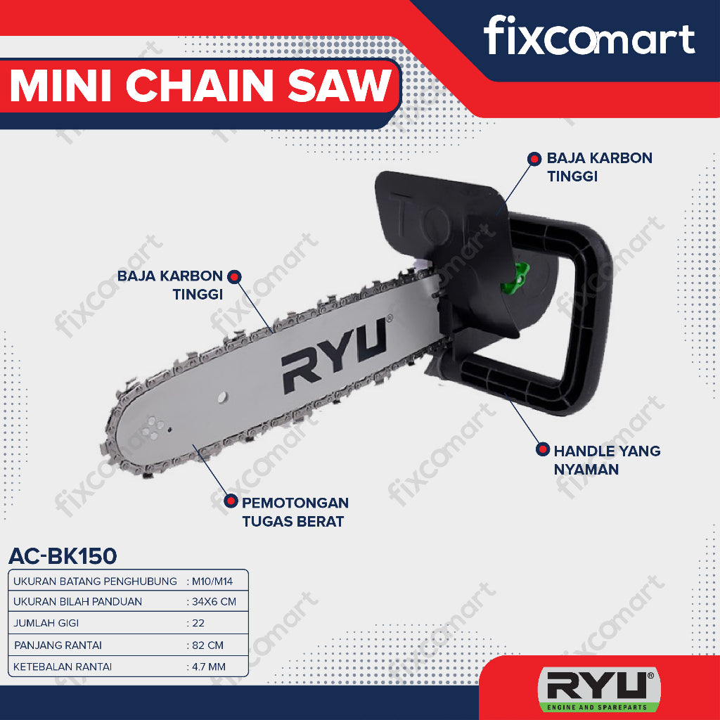 Ryu Mini Chain Saw / Adaptor Gergaji Mesin Gerinda Tangan