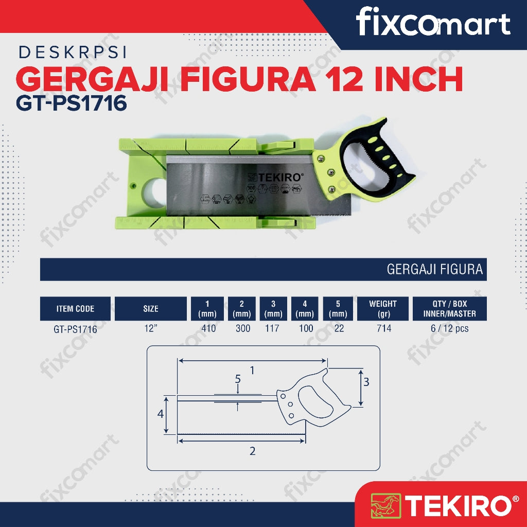 Tekiro Gergaji Figura 12 Inch / Tekiro Back Saw Set