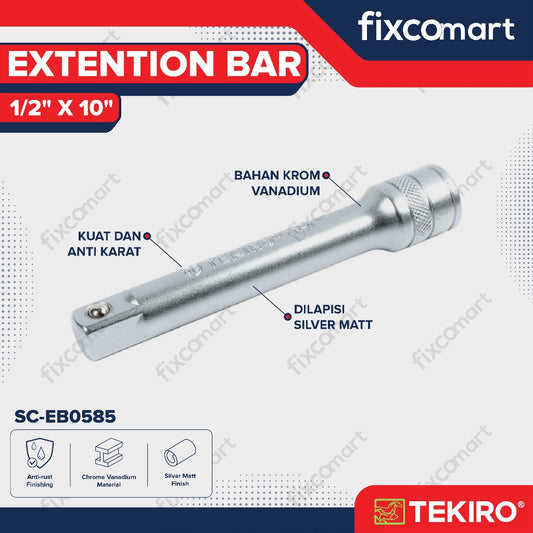 Tekiro Extention Bar 1/2 X 10 Inch / Tekiro Sambungan Mata Sock