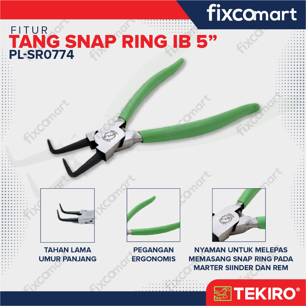 Tekiro Snap Ring Pliers Ib 5 Inch / Tang Snap Ring