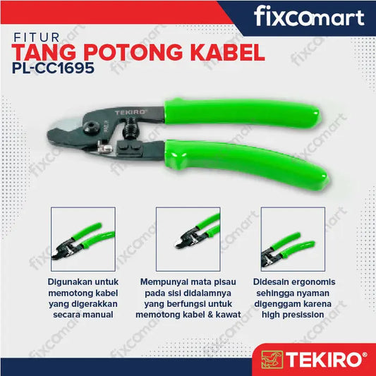 Tekiro Tang Potong Kabel 6,5 Inch / Tekiro Cable Cutter FIXCOMART