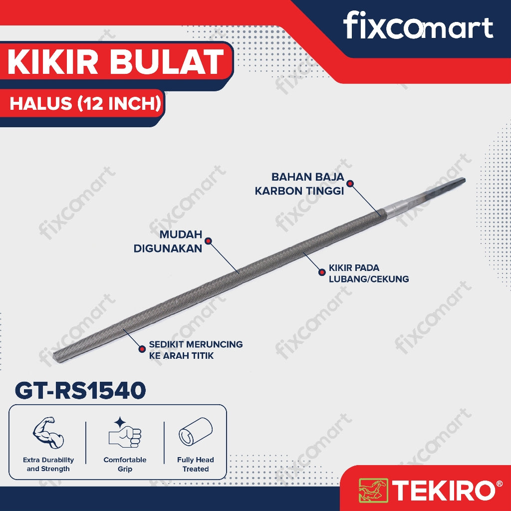 Tekiro Kikir Bulat Halus 12 Inch / Kikir Halus