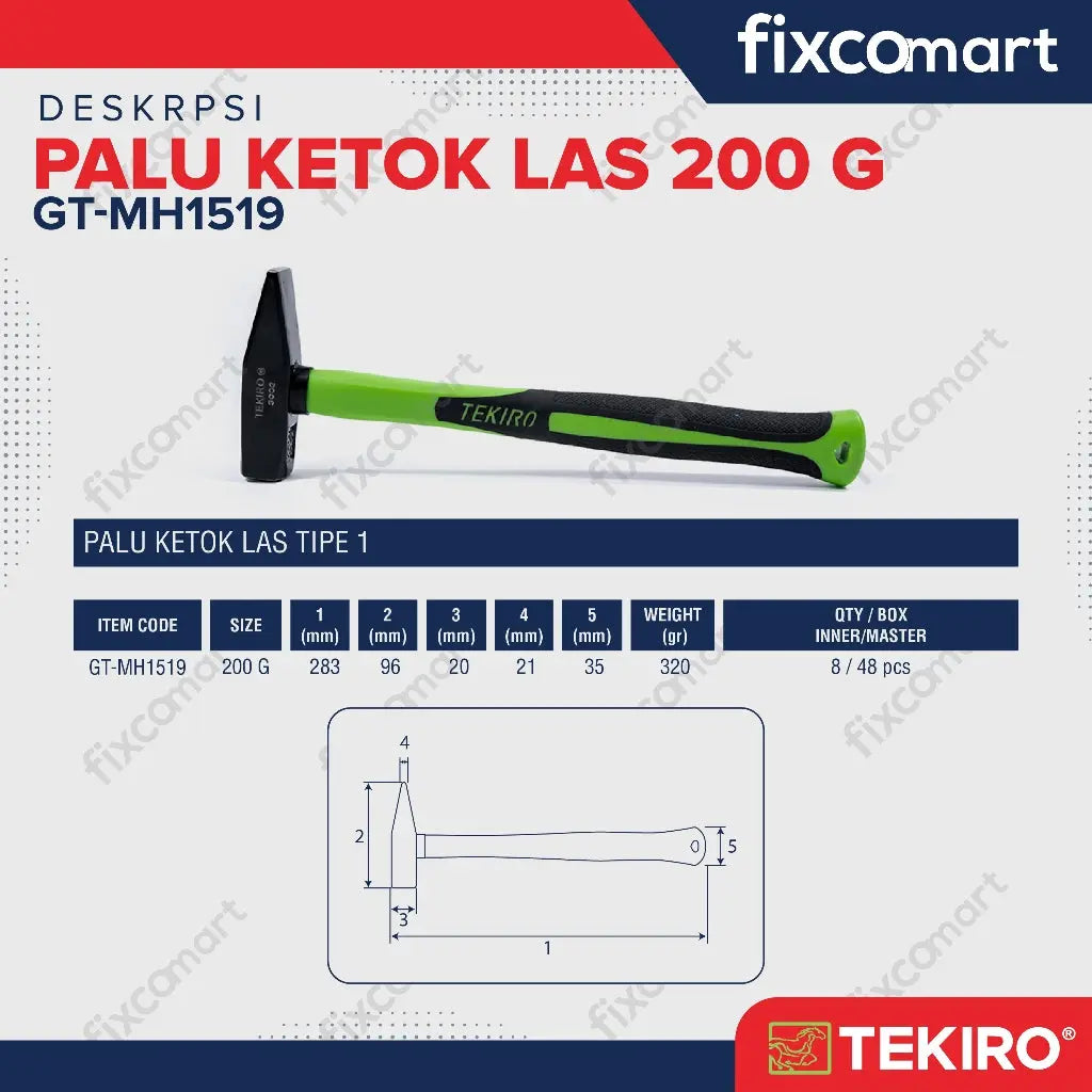 Tekiro Palu Mekanik 200G / Machinist Hammer FIXCOMART