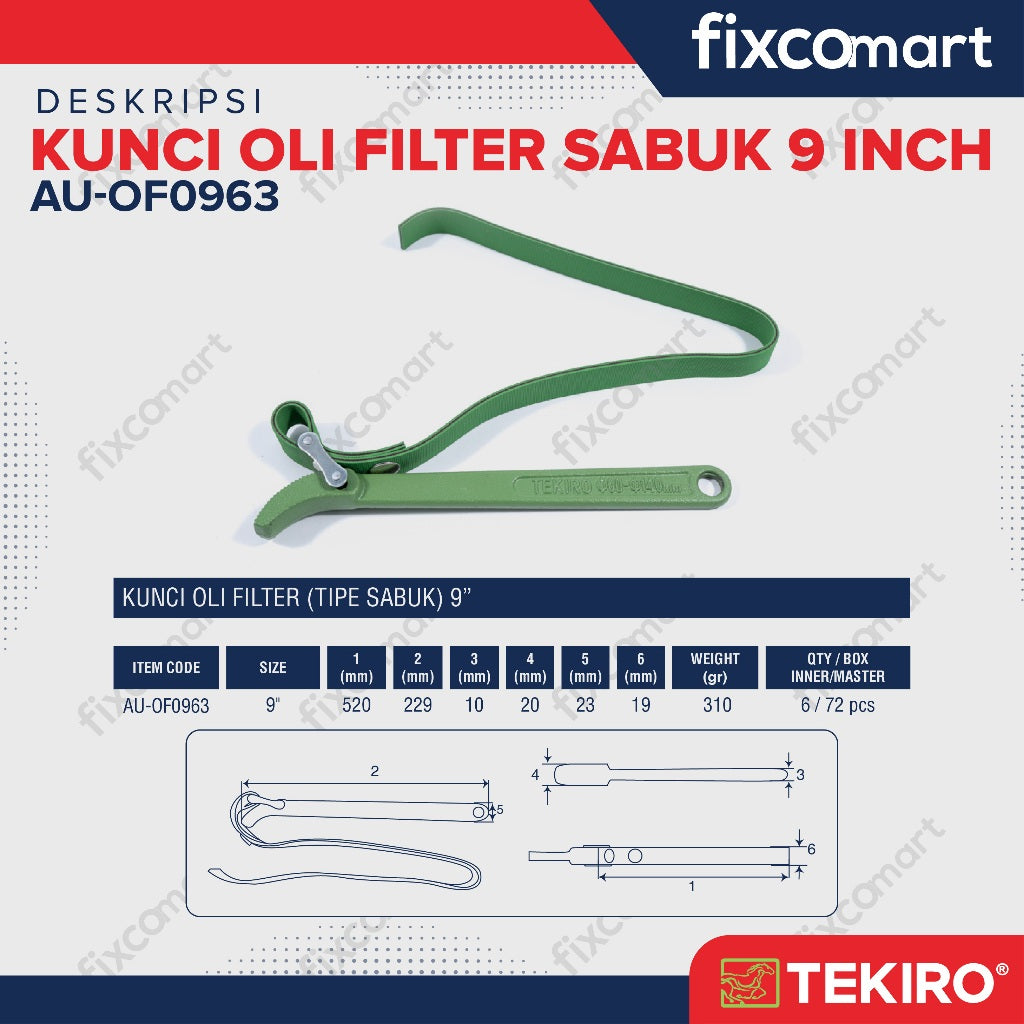 Tekiro Oil Filter Wrench Belt / Kunci Filter Oli Sabuk