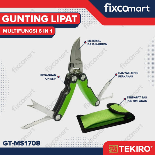 Tekiro Gunting Lipat Multifungsi 6 In 1