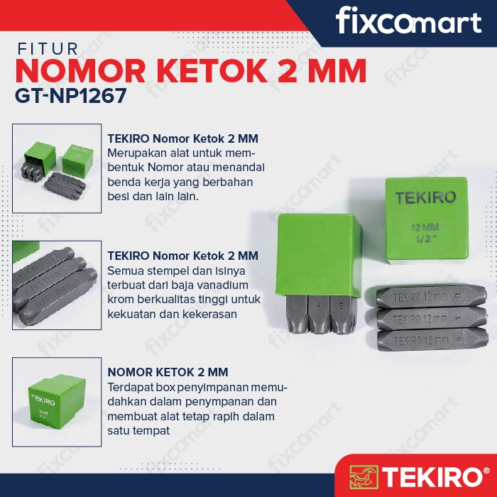 TEKIRO Paket Hemat Palu Nomor Nomer Angka Huruf Abjad Murah