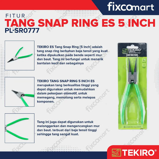 Tekiro Tang Snap Ring Es 5 Inch / Tekiro Tang Snap Ring Buka Lurus FIXCOMART