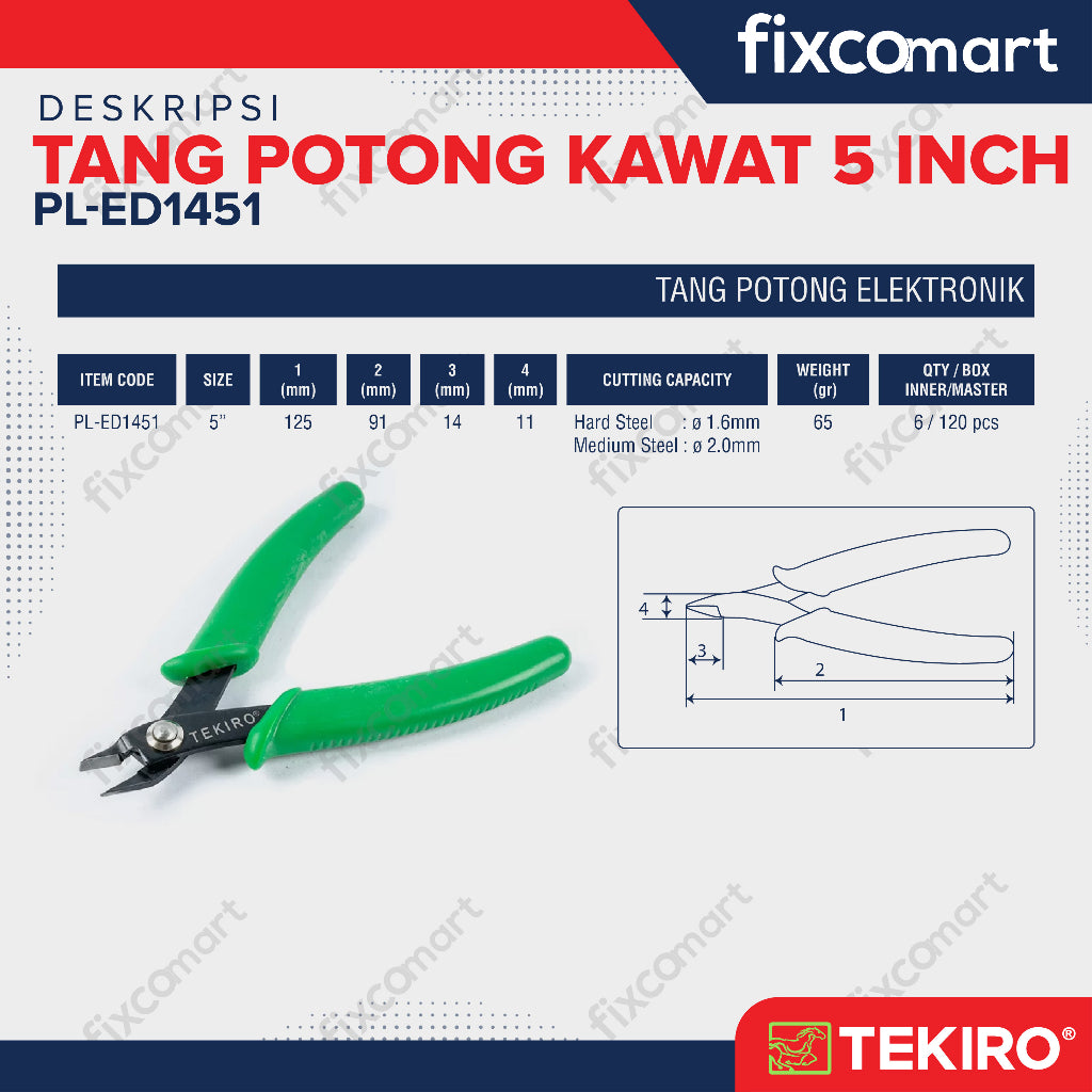 Tekiro Tang Potong Elektronik 5" / Tang Potong Kawat