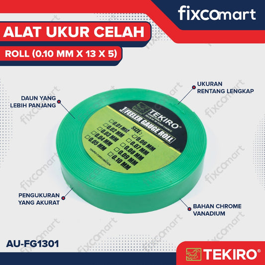 Tekiro Feeler Gauge 0.10 MM X 13 X 5 / Tekiro Kaliper Celah