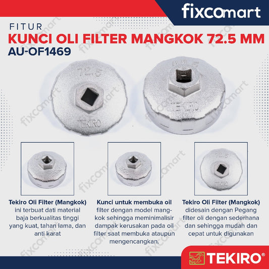 Tekiro Kunci Oil Filter Mangkok 72.5 mm (Innova)