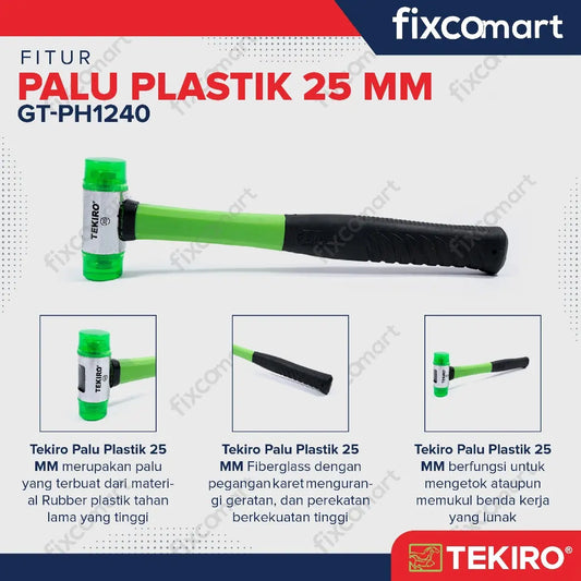 Tekiro Palu Plastik 25 Mm / Tekiro Double Plastic Hammer FIXCOMART