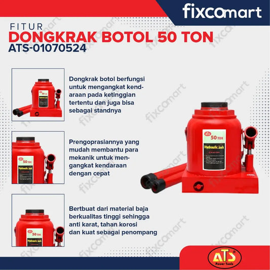 DONGKRAK BOTOL "ATS" 50T FIXCOMART