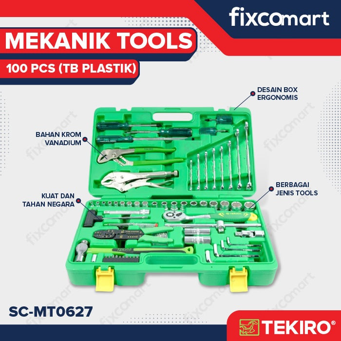 Tekiro Tool Set 100 Pcs / Tekiro Mechanic Tools 100 Pcs
