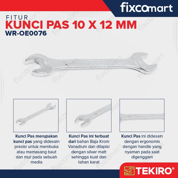 Tekiro Kunci Pas 17 X 19 mm - 10X12 MM