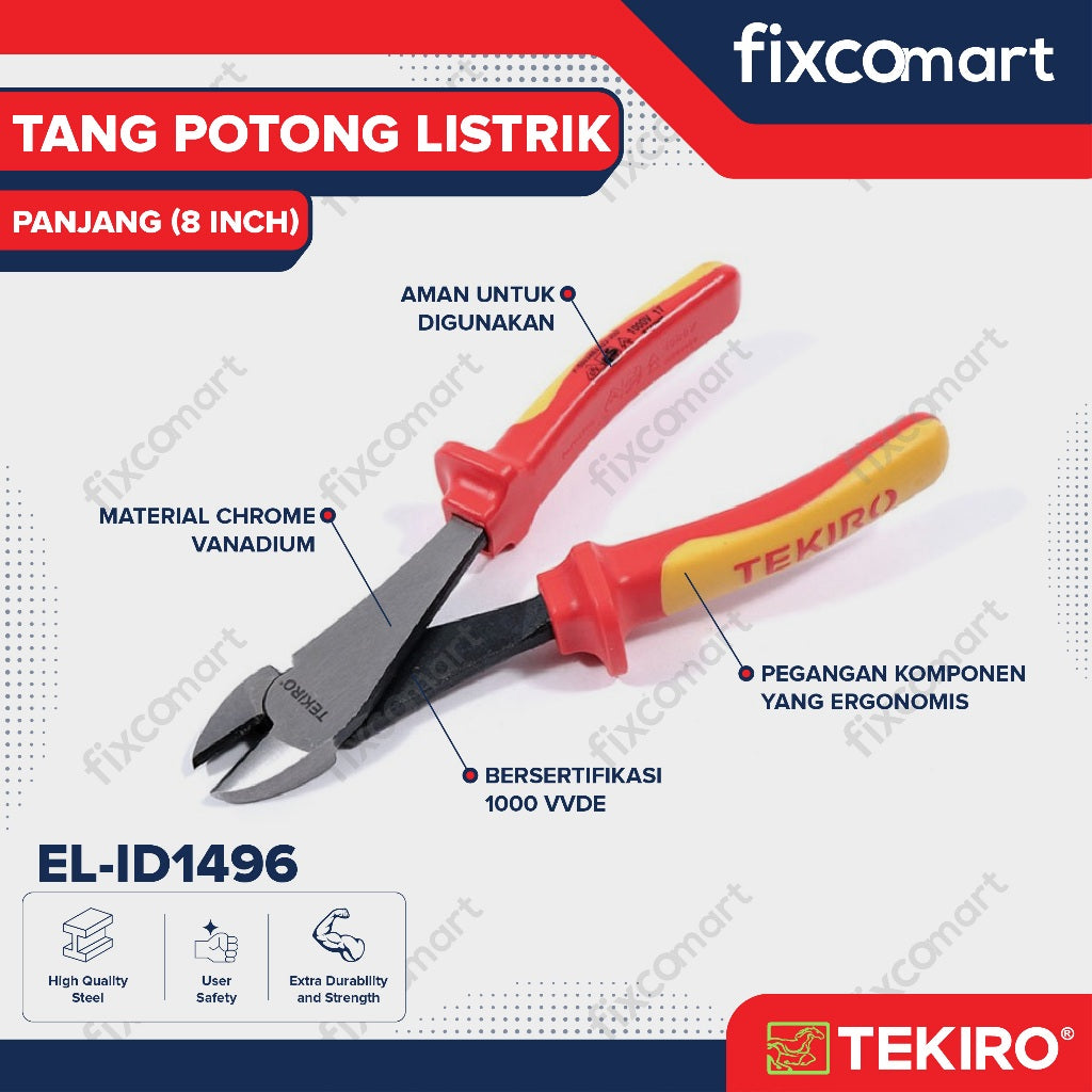 Tekiro Tang Potong Listrik Panjang 8 Inch / Tekiro Tang Listrik