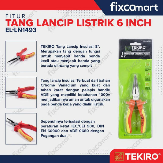 Tekiro Tang Lancip Listrik 6 Inch / Tekiro Tang Lancip Elektrik FIXCOMART